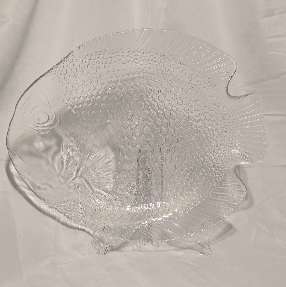 Vintage Arcoroc Poisson Fish Large Serving Platter 15.5"x12"